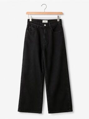 DL1961 Hepburn Wide Leg Jeans Black Size 24